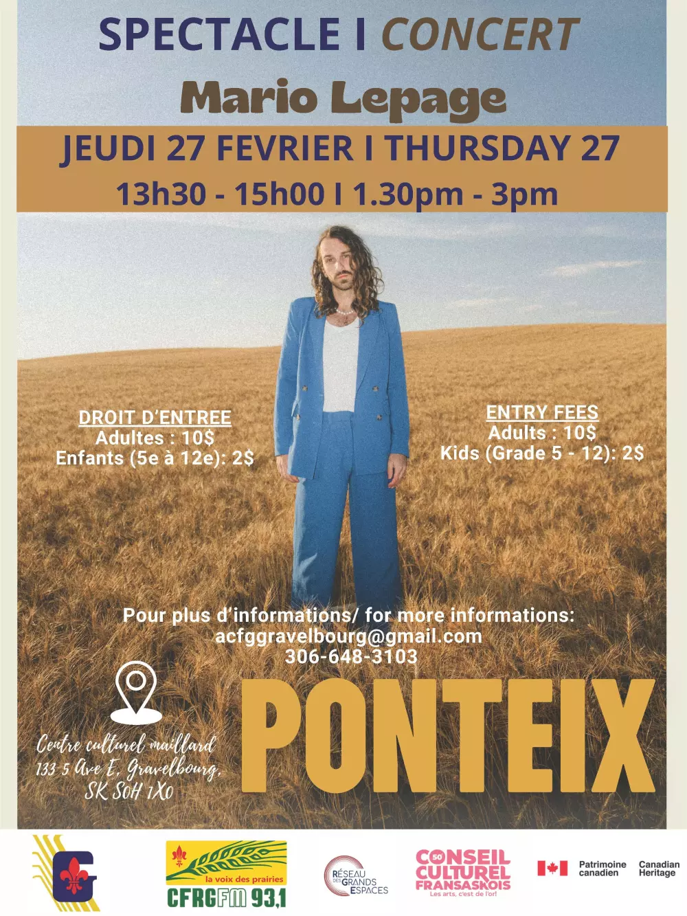 Concert: Mario Lepage