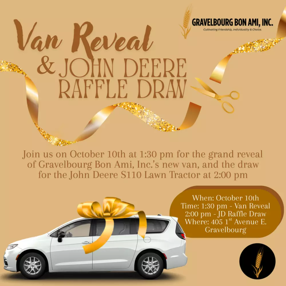 Van Reveal & Raffle Draw- Gravelbourg Bon Ami