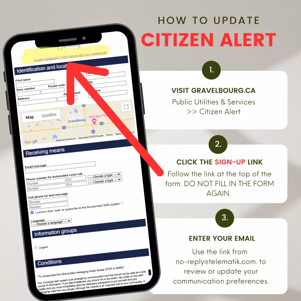 How to Update your Citizen Alert Information