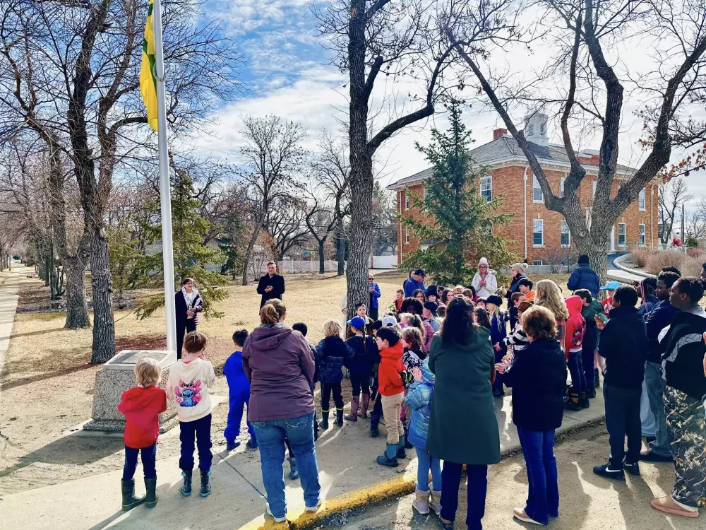 Raising of the Fransaskois flag
