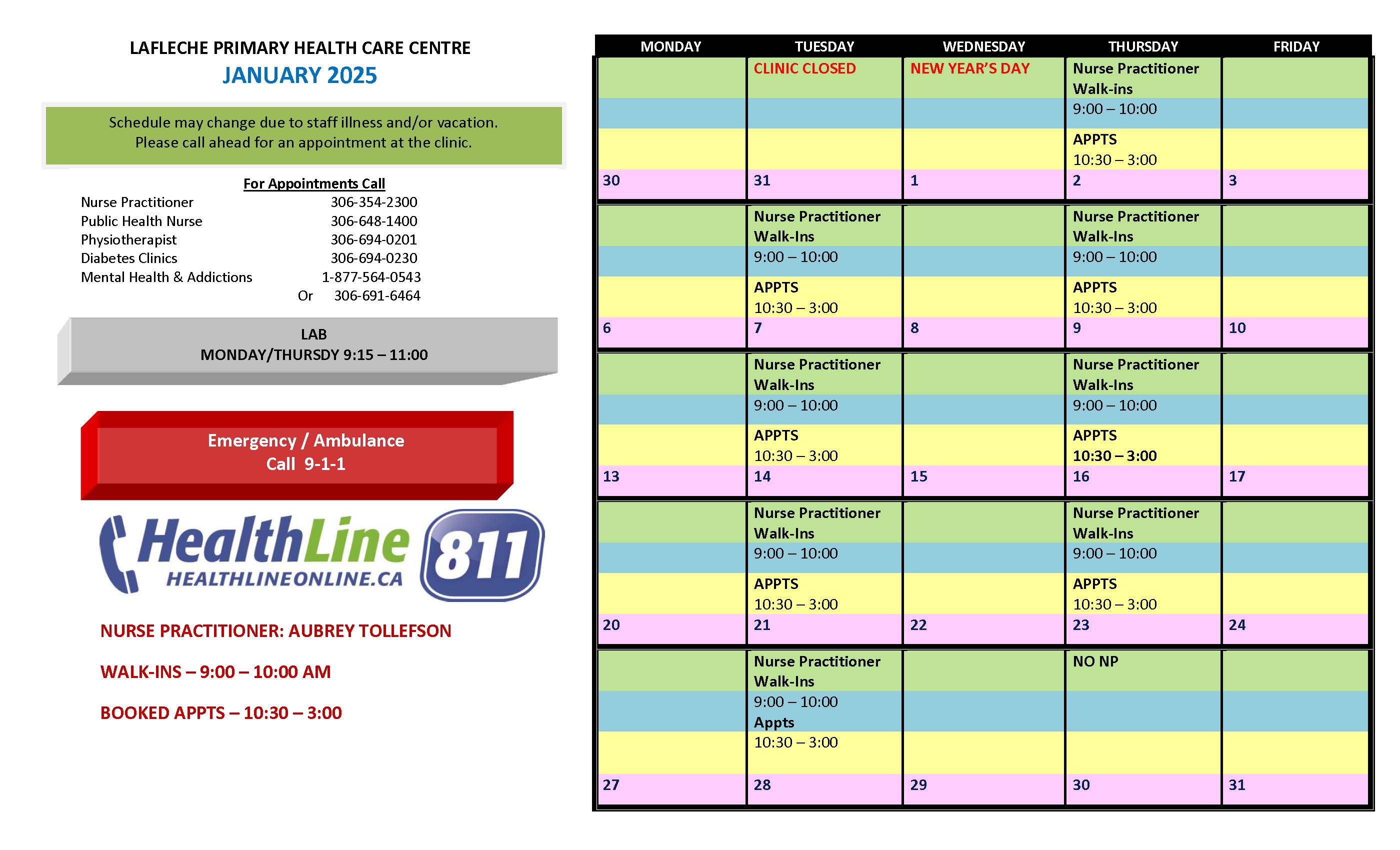 lafleche primary care january