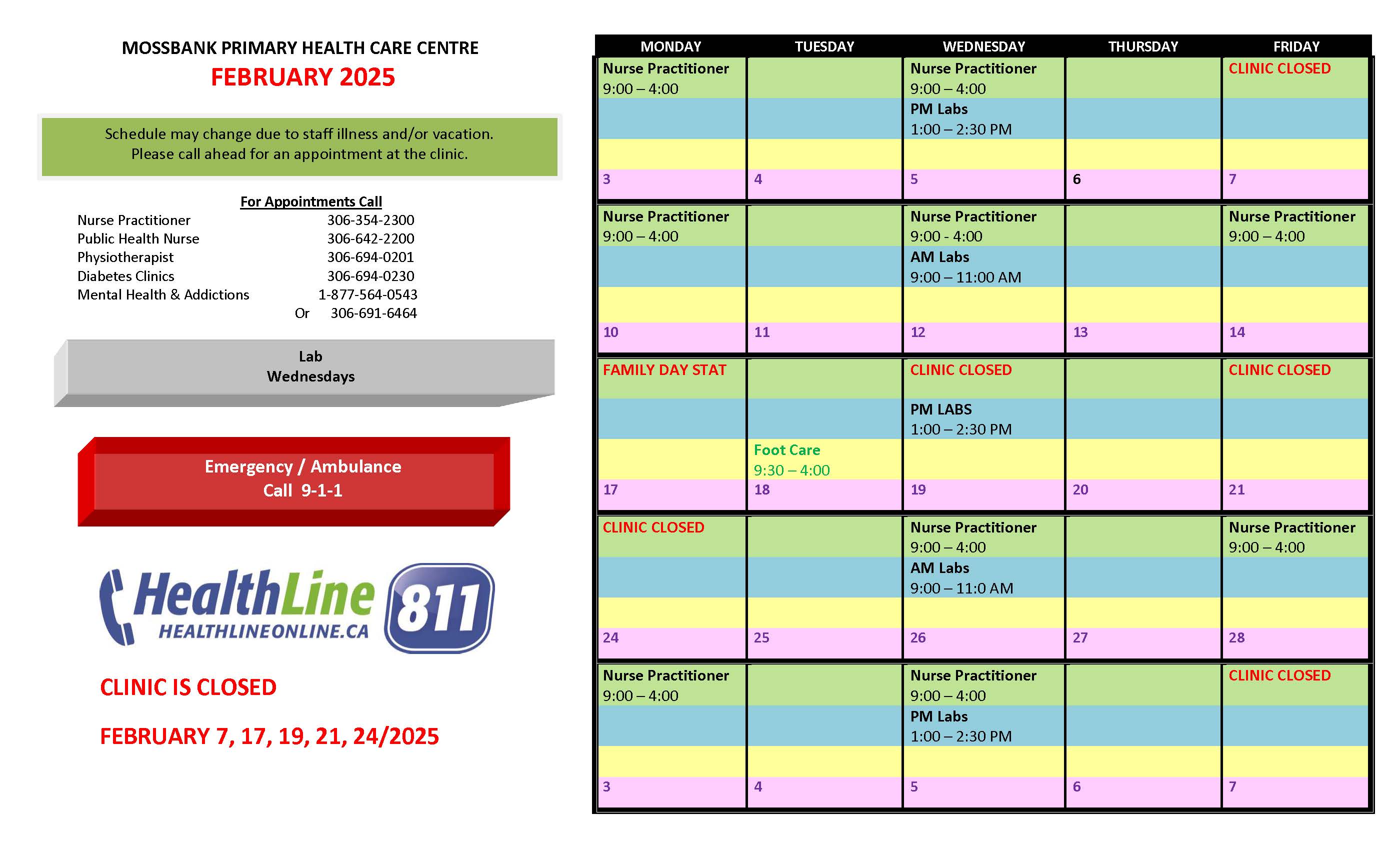 mossbank primary care calendar 